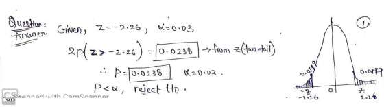 Question: Goriven, Z=-2.26) Answer. Given, Z=-2.26, X=0.03 2p/2>-2-26) - 10.0238) - from z(two-tail) P=10.0238 X=0.03. pex, r