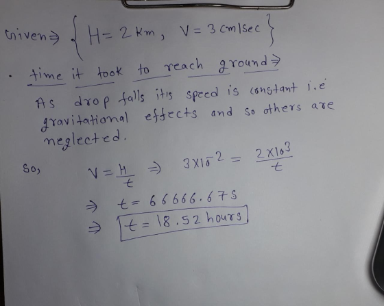 time it took to Teach round avitational essects and So athers ave meglected 80) -t