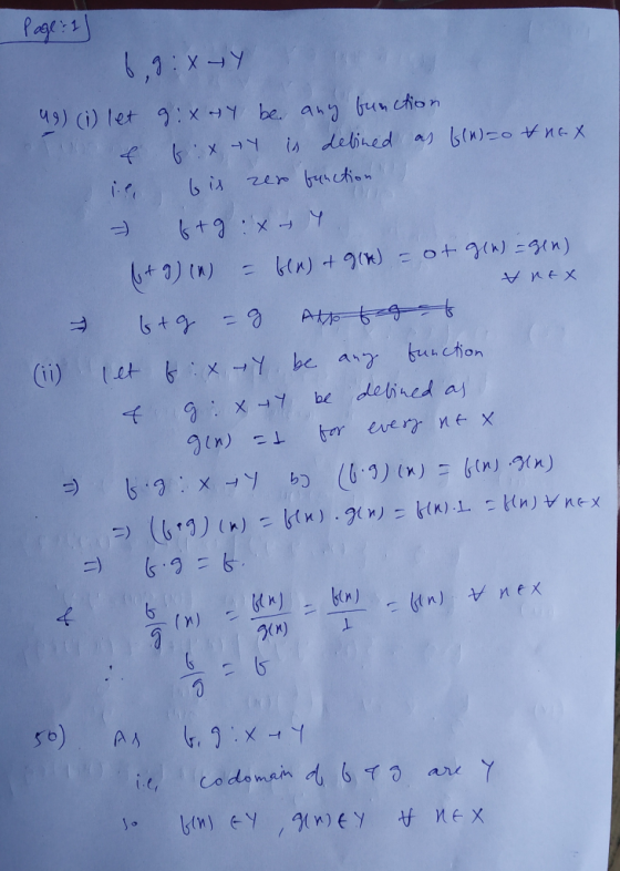 Page: 1) 6.9: XY 9) (1) let gixay be any function & fixty is defined as bluzo & HEX ie bis zero function - G+g:x - Y 6 + 9)
