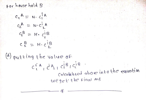 For house bold B I A 2 (d) putting the value of Calcated above into the eauatian weget the final AnS