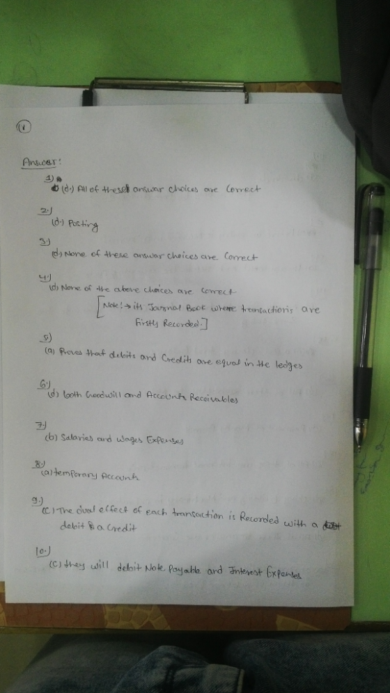 O Answer: 1) (0) All of these answar choices are correct (d) Posting (d) None of these answar choices are correct id None of
