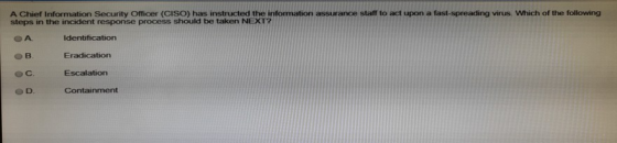 A Chief Information Security Officer (CISO) has instructed the information assurance staff to act upon a fast-spreading virus