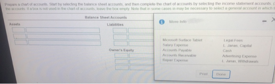 Prepare a chart of accounts. Start by selecting the balance sheet accounts, and then complete the chart of accounts by select
