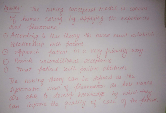 man ag by abpuing he ecpeienc nd Accondin ts this thuory the hurse must cstablis velationup oith atern orrua tient in a very twendt hoy Approach Provideuntonditional aecepleme Treat ahet oit portive attitude The, nursing t粒Dry can ve dofinados tio 7 e able isovelop nowledge by soi