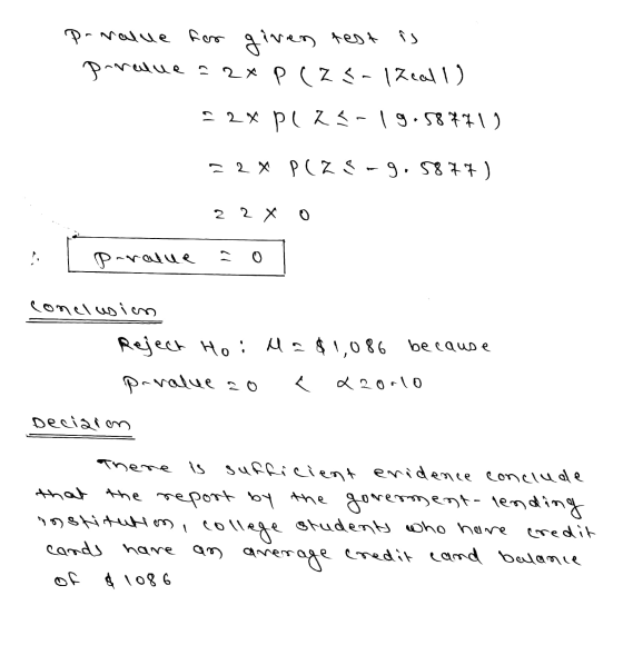 Poralue for given test is paralue a 2x P ( asal Zeal 1) - 2 x pl 23-19.58771 ) = 2X PC2S-9.5877) 2 2 X P-value co conclusies