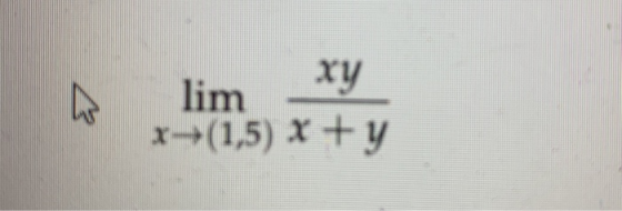 w lim ху x-(1,5) x + y