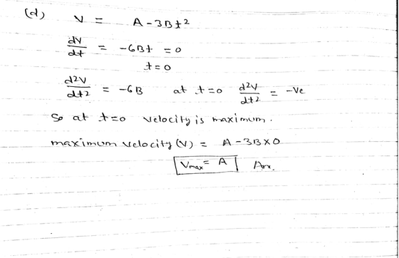 CON A -3B2 dt c12v at to d2y mAximum velocit - A33XO max