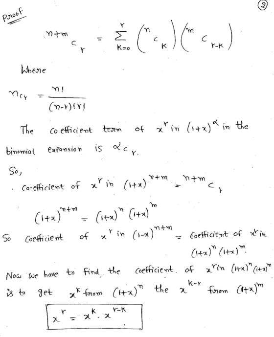 nm r-k hene coefficient term of χrin (Wx)-(inte binomial exPansionis Co-eficient of xrỉn (Mx) Coefficie nt o xin [i-x (oeficient of Xin Now we have to find the (efficient, of Xin (tx)η(+1) s to