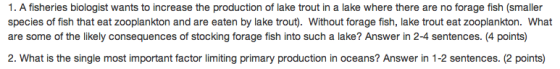 A fisheries biologist wants to increase the produc