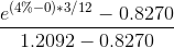 (4%-0)+3/12 - 0.8270 1.2092 - 0.8270