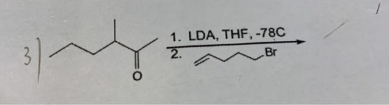 1LDA, THF, -78C л Br 2. UN