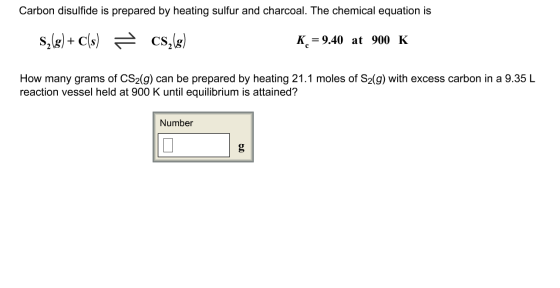 Carbon disulfide is prepared by heating sulfur and