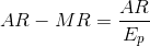 AR-MR=\frac{AR}{E_p}