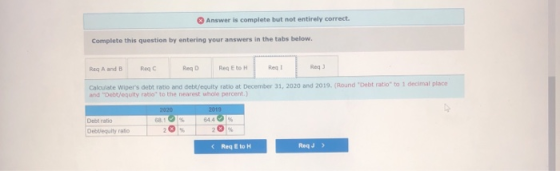 Answer is complete but not entirely correct. Complete this question by entering your answers in the tabs below Req Req 3 Req