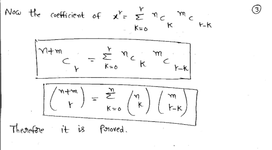 Now te coefficient of X-Σ nc, c K.