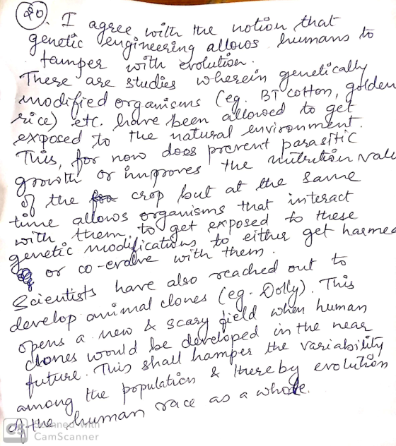 tamper with evolution. modified organisms (egin not agree with the notion that engineering allows humans to are studies where