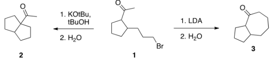1. KOtBu, tBuOH 1. LDA 2. H2O 2. H2O Br