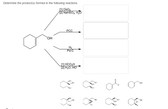Determine the product(s) formed in the following r