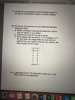ceneral decy 11. yor the set o. Kem shown im ถ. following frequecy your skrich does this change nect tmen and the new median, and