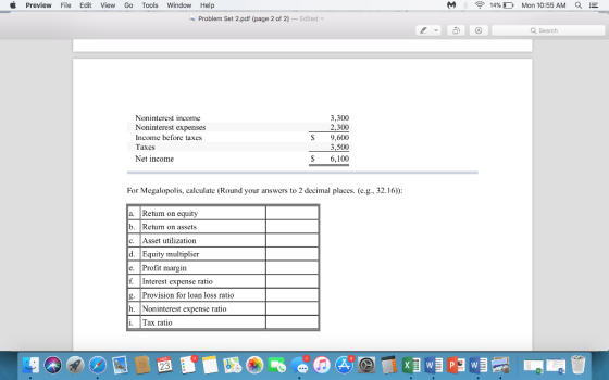 Preview File Edit View Go Tools Window M * 14%D Mon 10:55 AM Q E Help Problem Set 2.pdf (page 2 of 2) - Edited @ Q Search Non