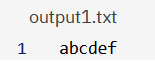 output1.txt 1 abcdef