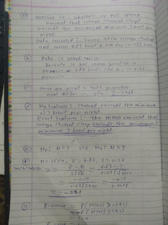 queston a mount that Cotlegs udent lesp nigrt deta collected Sinvy o Caltege d b pato is quentiiasive becaue it hof mian haulin a b u Ha sondnt oorcerdf dhe mini un o, 7 horn per night、 Etact senlere :-The meaのamount that olleg tudent ieep ur 23 3937