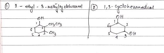 10 2.- ethyl - 3 - methyley elohexanol - cyclohexanedial A CH₂ CH3 OH A