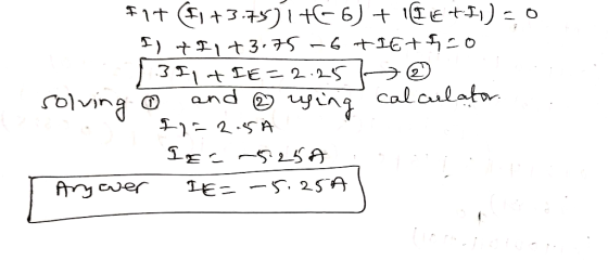 fit (fl +3.7571 +66) + IE+I1) = 0 Il tal+3.75 -6+IE+45o (381+16=2.25 to solving 0 and ② wing calculator 11=2.54 . ler -5.250