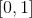{\displaystyle [0,1]}