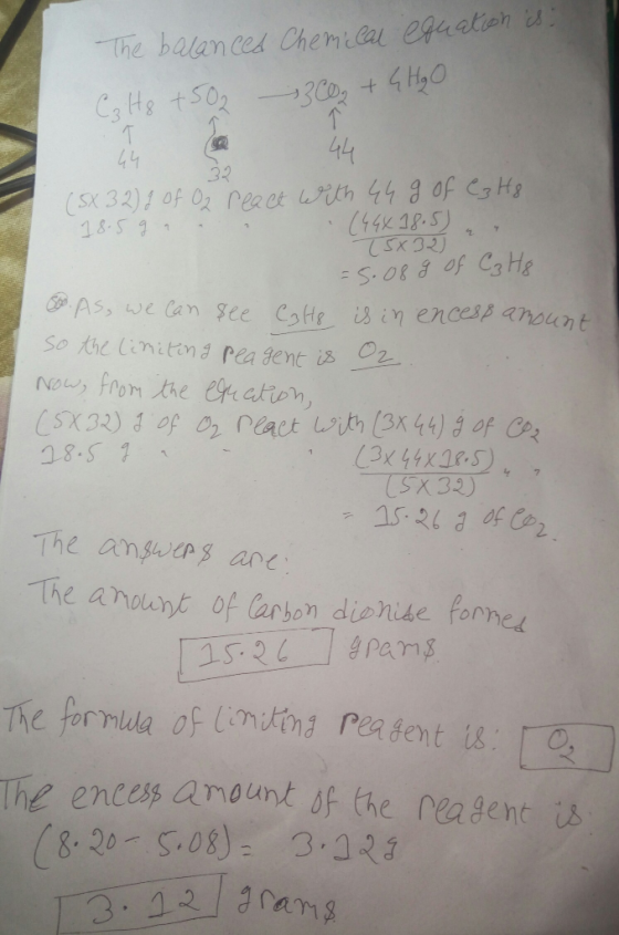The halanced Chemteu efuelion 32 18 S 44K 18.S) So he limiting reagent i,8 Ce No Prom the enation, SX32 1S24 3 O 2 The angtes