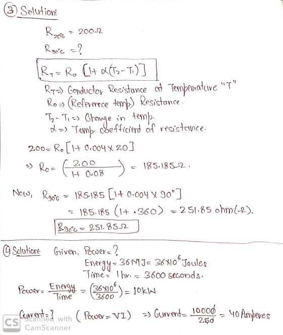 (3) Salution 2002 Roo Rooc = ? Ry= Ro [1+ 2(T2-T.)] Rta) Gonductor Resistance at Temploratuve T Ro» (Releverpce temb) Resi