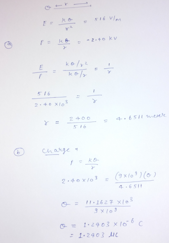 516 V/ r= k6- -2.to kv 5 16 2.40Xlo 5 16 2-40x1。3 = (3x109 )(6) 4-6 5 1. 2403 ,UL