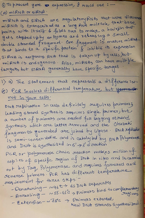 a isi- To prevent gene expression, I would use :- (c) miRNA or SiRNA. miRNA and siRNA are sregulatory RNAs that were discover