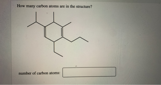 How many carbon atoms are in the structure? number of carbon atoms:
