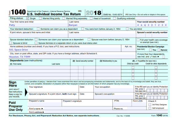 E A N Department of the Treasury - Internal Revenue Service (99) Lo c al U.S. Individual Income Tax Return OMB No. 1545-0074
