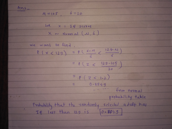 we want to fin PX 412g 、Z < 125-105 20 0 8349 fmm nermal probability table inhabit that thi tandornkた-seleded adult hat
