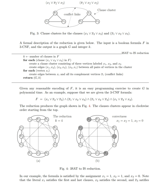 (x1 V 12 V X3) (T1 V 22 V 23) 2 conflict links Clause cluster 2 -- Fig. 3: Clause clusters for the clauses (21 V 12 V x3) and