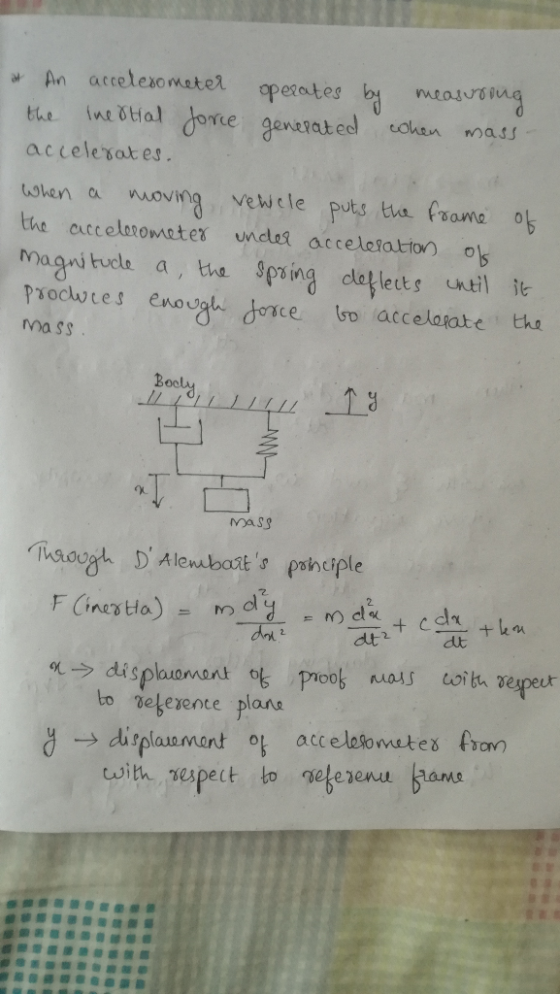 An accelexometex operates accelesat es uohen a n vewcle puts tha frama o the aucceleromater ndler accelatation maSs Mass 之 bo
