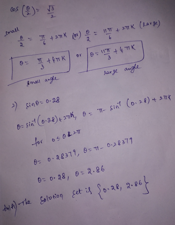 cos () 11 T L 2 TT R small 6 7271 K S T +2K (0) 10= ***K) + 27K (larg = 4 +4*K or IT +4 TIK O= I t&tk large angle & mall angl