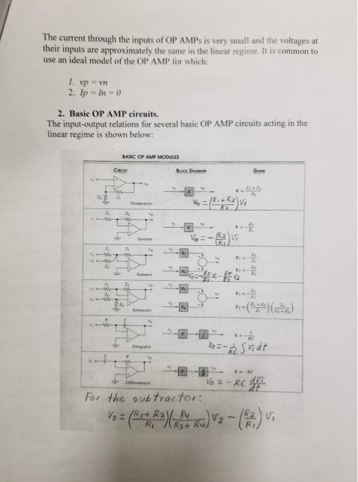 The current through the inputs of OP AMPs is very small and the voltages at their inputs are approximately the same in the li