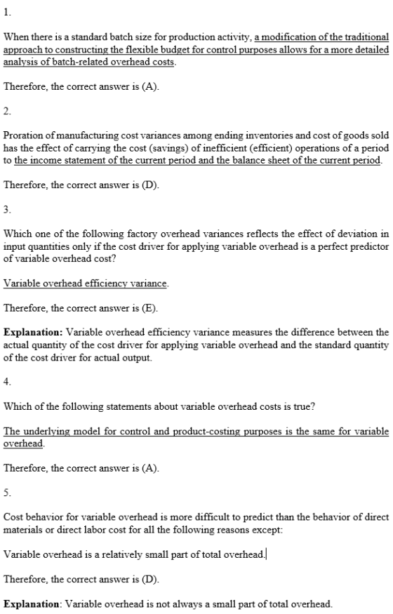 When there is a standard batch size for production activity, a modification of the traditional approach to constructing the f