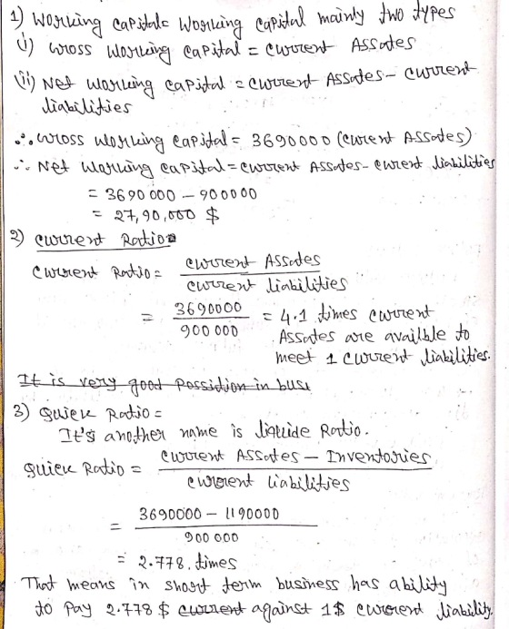 I working capitals Working capital mainly two types Gross working Capital = current Assates T (1) Net working capital curre