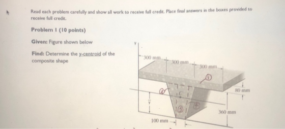 Read each problem carefully and show all work to receive full credit. Place final answers in the boxes provided to receive fu