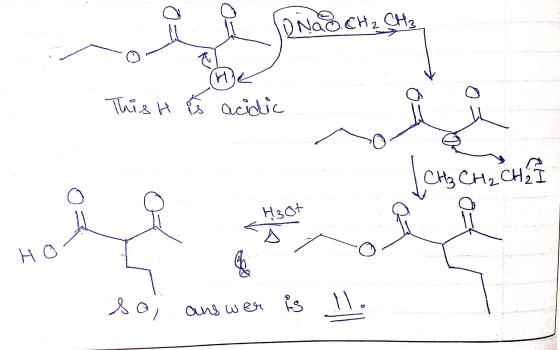 DNGO CH₂ CH₃ Sober. This it acidic CH₂ CH₂ CH2 H3ot НО so; answer is ll.