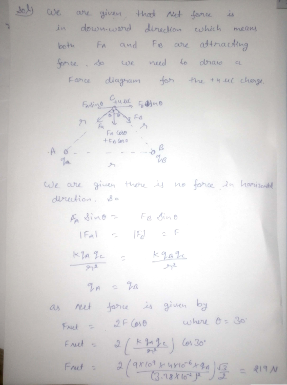Cue are giventhat Net force direction down.ward in which means are attracting and Fe FA both ned Soce lo dhaw we for the t4uc