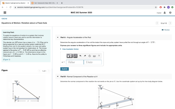 MasteringEngineering Masterir x C Get Homework Help With Cher X + • session.masteringengineering.com/myct/itemView?assignment