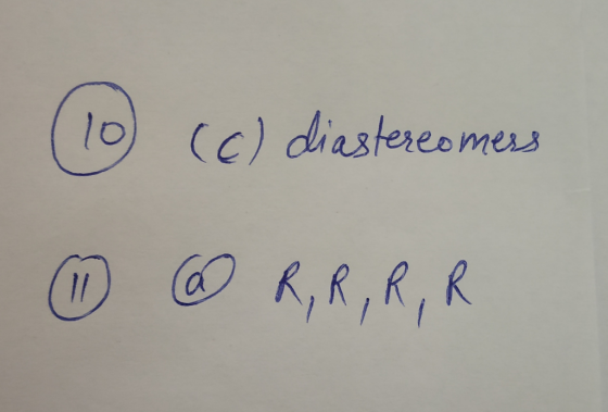 (6) diastereomers ① @ R, R,R,R