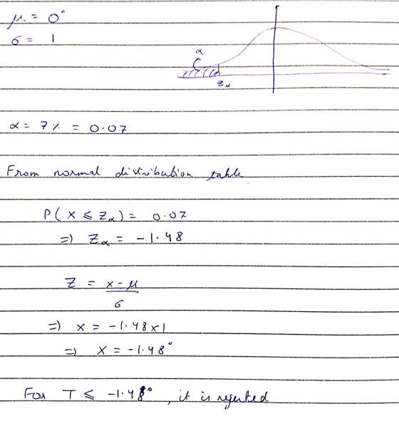 A. - । ट र: 7/ %3D OO 7 From normal distribution table P ( x < 2.) 20. =) Za 3D 84 2 - तन्त्र (7 x > - ( 48 -) x = - 1.५४ Fox