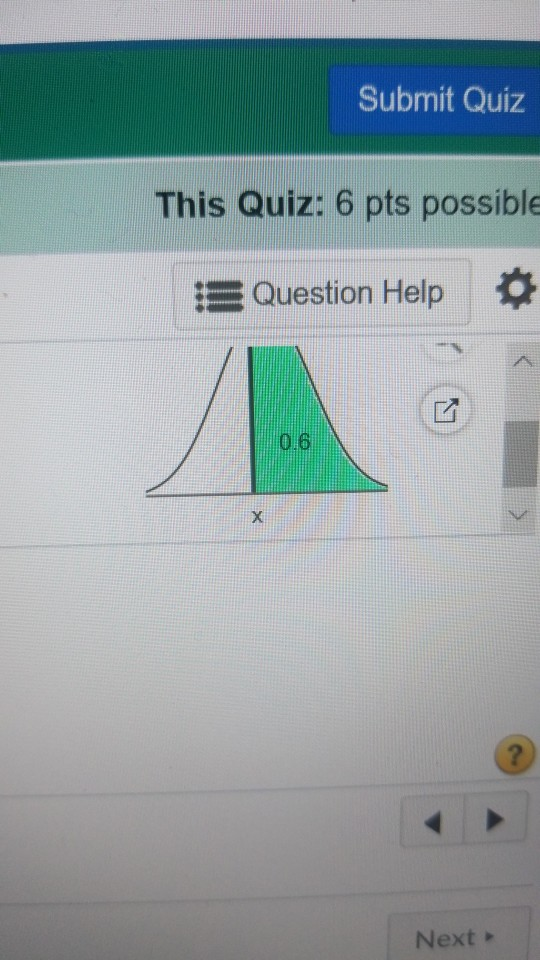 Submit Quiz This Quiz: 6 pts possible Question Help Next