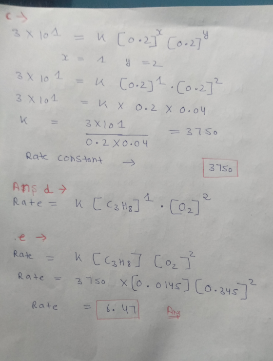 3 T 3x 101 = u (oorge Co.zzy - 1 y = 2 3 x 10 1 = 4 [0.2] (0.2]² 3 x 101 = KX 0.2 x 0.04 K = 3x101 0.2 X 0.04 = 3750 Rate con